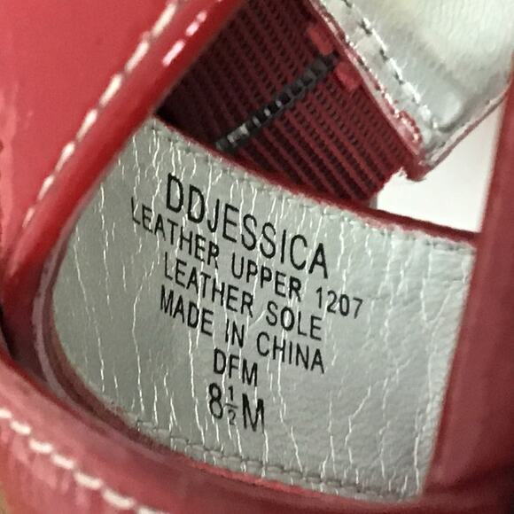 NEW Joan & David Red Patent Leather Mule Slip On Sandals sz 8 1/2 8.5 - Picture 8 of 15